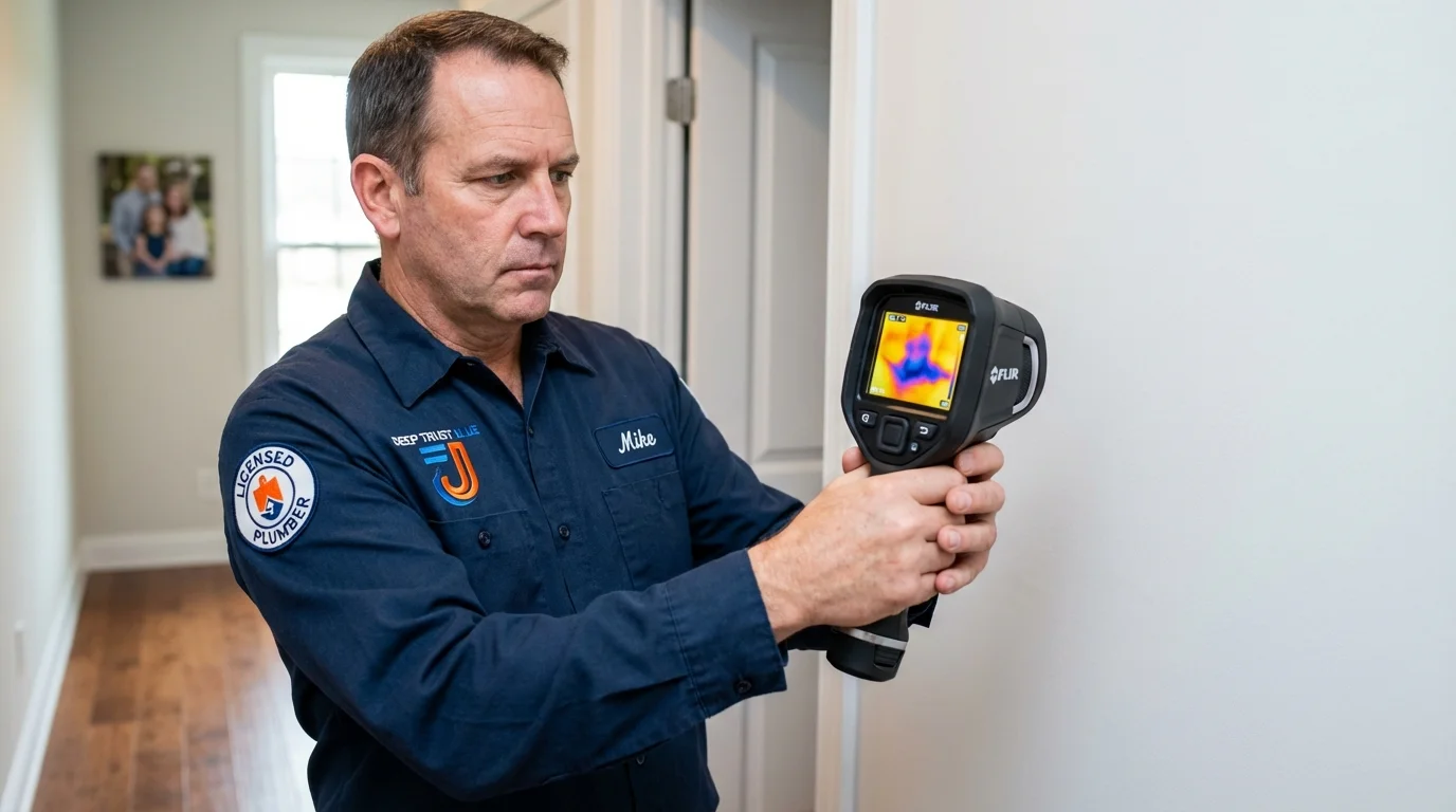 Thermal imaging leak detection by Johns Plumbing LLC in Donald